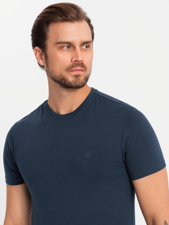 Ombre Clothing Dreierpack Herren-T-Shirts aus Baumwolle BASIC mit Rundhalsausschnitt Ombre Clothing