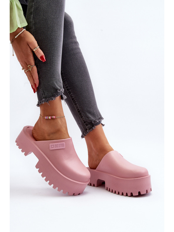 BIG STAR SHOES Damen Pantoffeln mit fester Sohle Big Star Pink