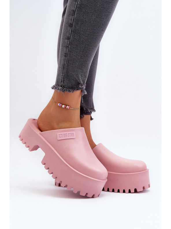 BIG STAR SHOES Damen Pantoffeln mit fester Sohle Big Star Pink