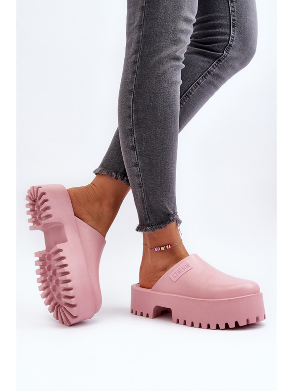 BIG STAR SHOES Damen Pantoffeln mit fester Sohle Big Star Pink