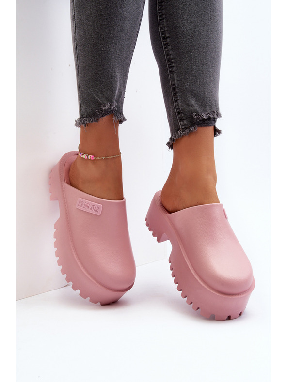 BIG STAR SHOES Damen Pantoffeln mit fester Sohle Big Star Pink
