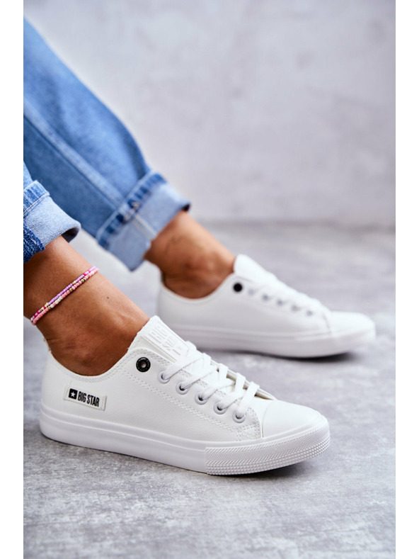 BIG STAR SHOES Niedrige Leder-Sneakers Big Star für Damen Weiß