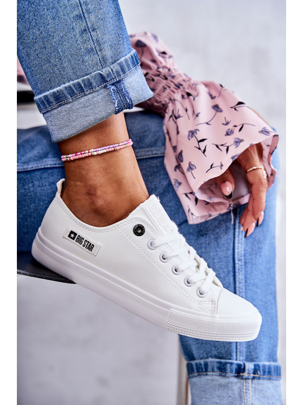 BIG STAR SHOES Niedrige Leder-Sneakers Big Star für Damen Weiß