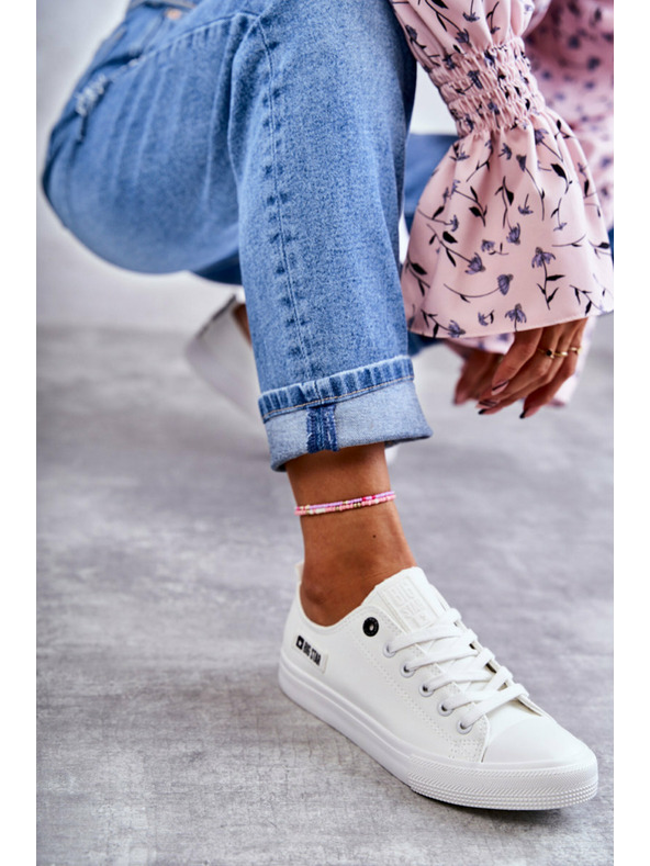 BIG STAR SHOES Niedrige Leder-Sneakers Big Star für Damen Weiß