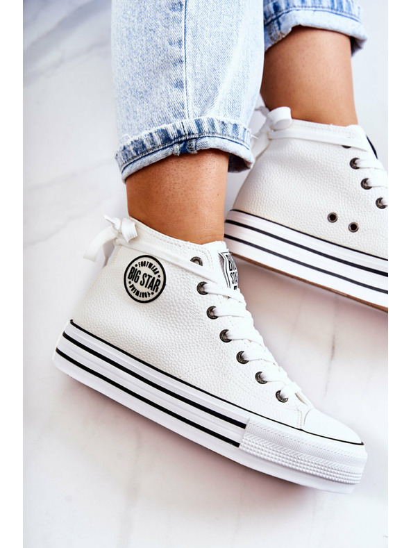 BIG STAR SHOES Damen Big Star Hohe Turnschuhe - Weiß