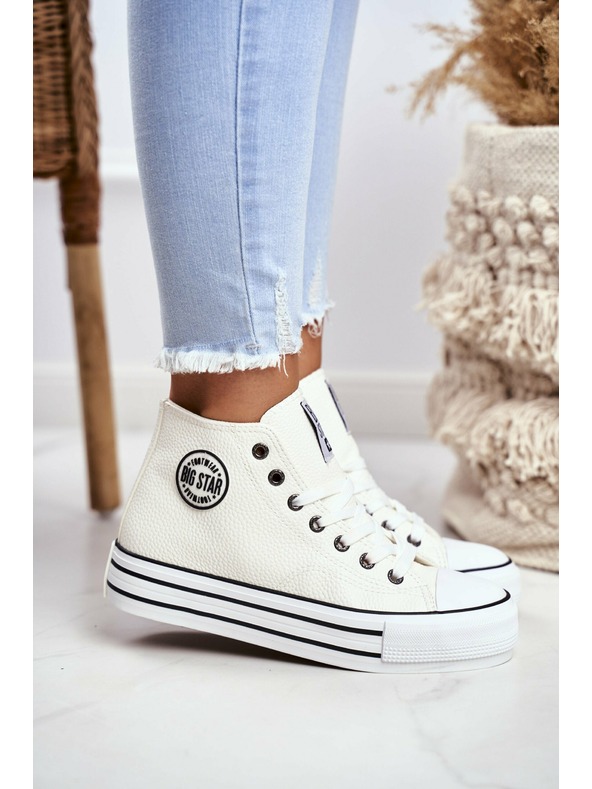 BIG STAR SHOES Damen Big Star Hohe Turnschuhe - Weiß