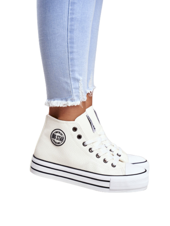BIG STAR SHOES Damen Big Star Hohe Turnschuhe - Weiß