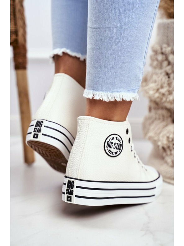 BIG STAR SHOES Damen Big Star Hohe Turnschuhe - Weiß