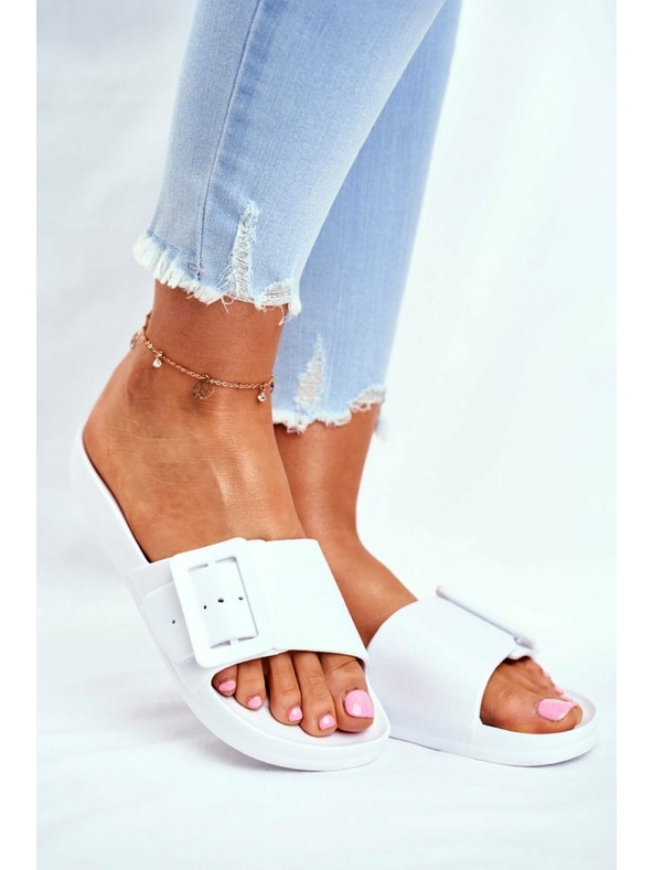 BIG STAR SHOES Elegante Frauen Big Star Pantoffeln - Weiß Größe: