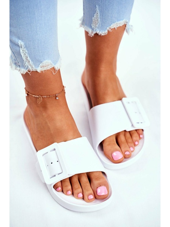 BIG STAR SHOES Elegante Frauen Big Star Pantoffeln - Weiß Größe: