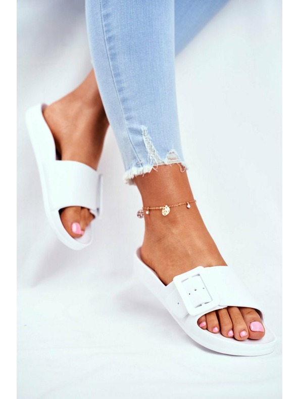 BIG STAR SHOES Elegante Frauen Big Star Pantoffeln - Weiß Größe: