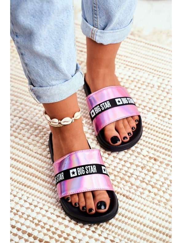 BIG STAR SHOES Modische Damenpantoffeln Big Star - rosa