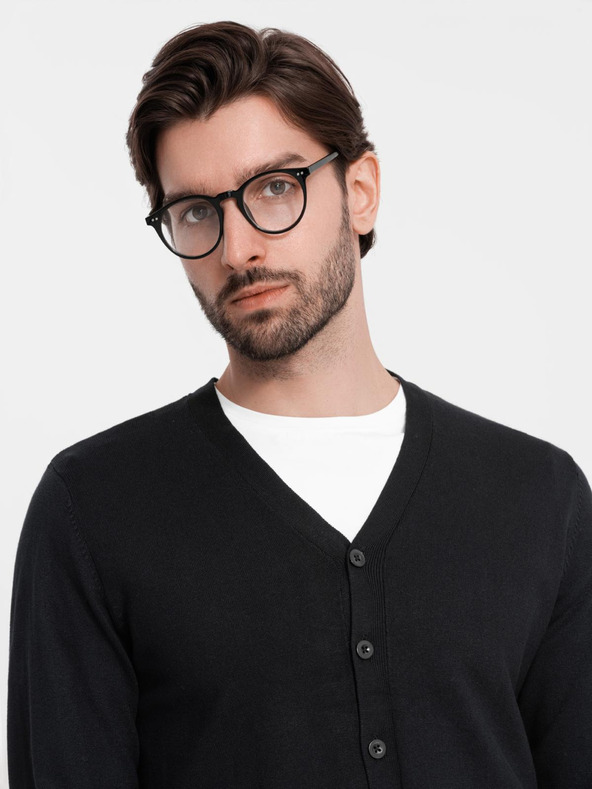 Ombre Clothing Herren Strickpullover mit strukturierten Tupfen - dunkelblau Ombre Clothing