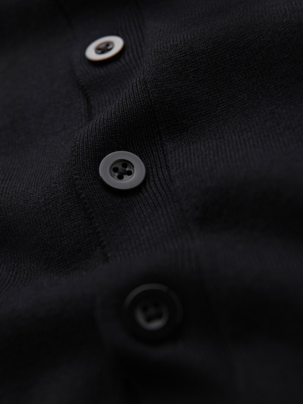 Ombre Clothing Herren Strickpullover mit strukturierten Tupfen - dunkelblau Ombre Clothing