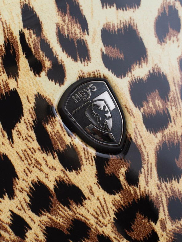 Heys Black-Brown Patterned Travel Suitcase Heys Brown Leopard M