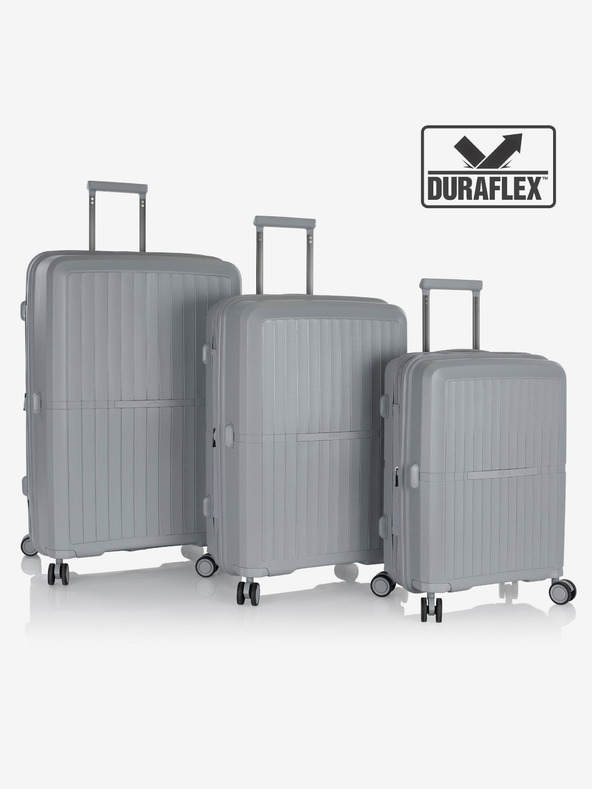 Heys Set of Three Grey Travel Suitcases Heys Airlite S,M,L
