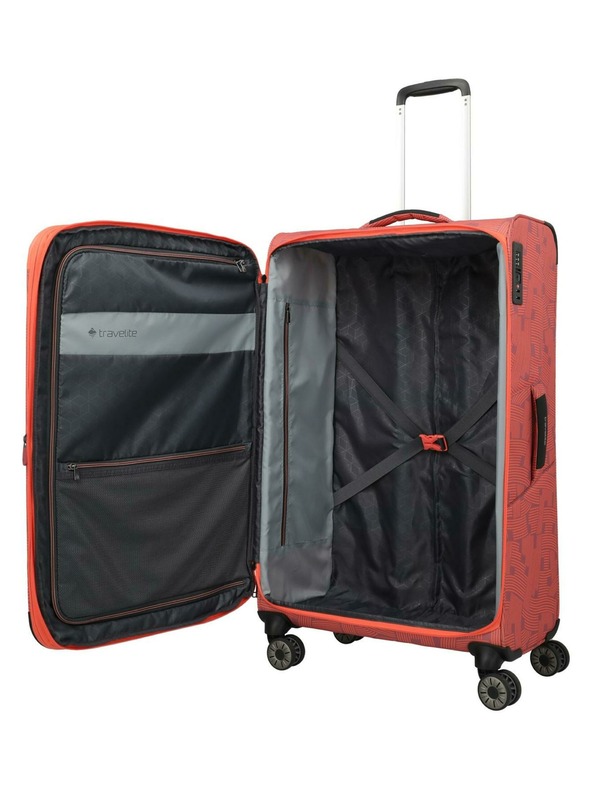Travelite Travel Suitcase Travelite Skaii 4w L Print Peach