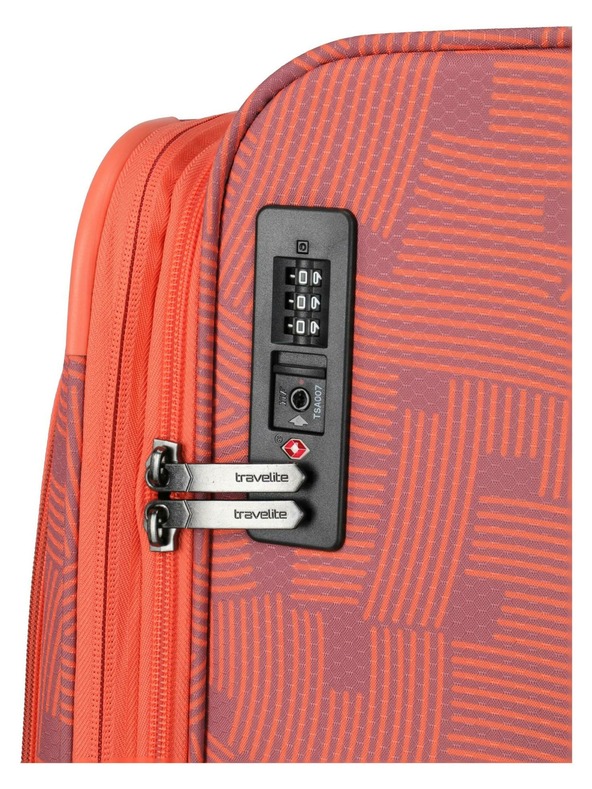 Travelite Travel Suitcase Travelite Skaii 4w L Print Peach