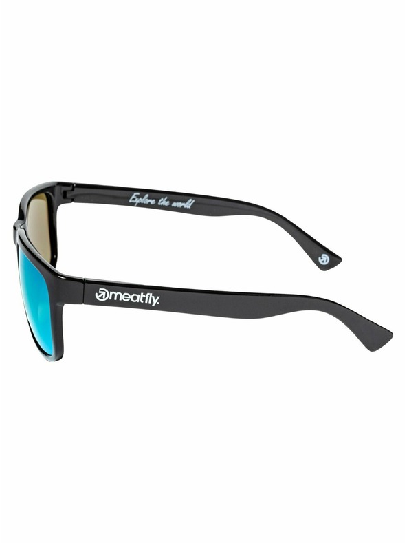 Meatfly Meatfly polarisierte Sonnenbrille Gammy Black Glossy/Green | Schwarz | Größe