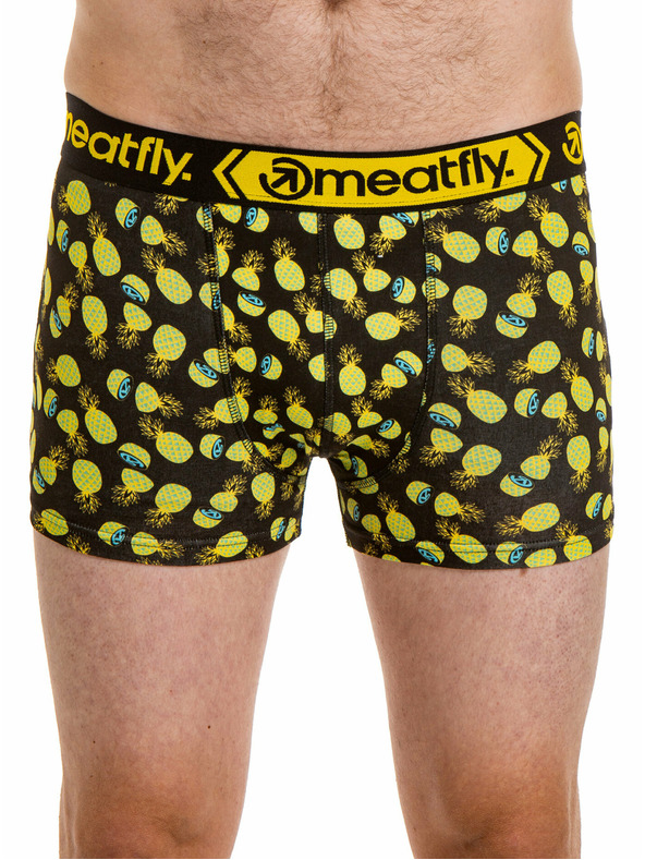 Meatfly Meatfly Herren-Boxershorts Balboa Boxershorts Double Pack Pineapple | Schwarz | Größe