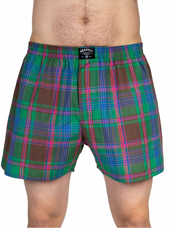 Meatfly Meatfly Herren-Boxershorts Doug Pink / Green | Rosa | Größe