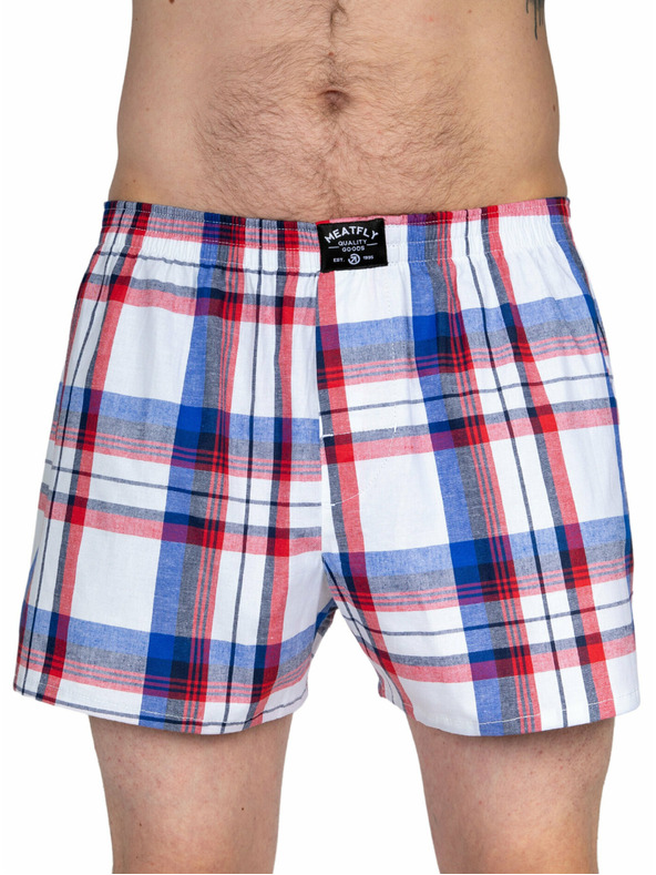 Meatfly Meatfly Herren-Boxershorts Doug White Red / Blue