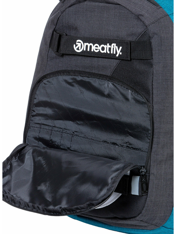 Meatfly Meatfly Exile Backpack Petrol Heather/Charcoal Heather 24 L + FREE PENCIL CASE | Blue | Volume 24 L