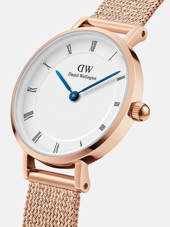 Daniel Wellington Rosa-goldene Damen Uhr Daniel Wellington Mesh Petite Melrose