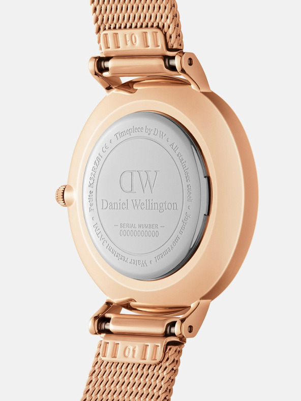Daniel Wellington Rosa-goldene Damen Uhr Daniel Wellington Mesh Petite Melrose