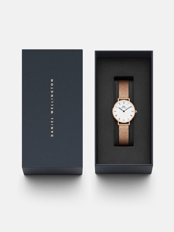 Daniel Wellington Rosa-goldene Damen Uhr Daniel Wellington Mesh Petite Melrose