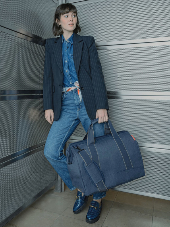 Reisenthel Dark Blue Herringbone Travel Bag Reisenthel Allrounder L
