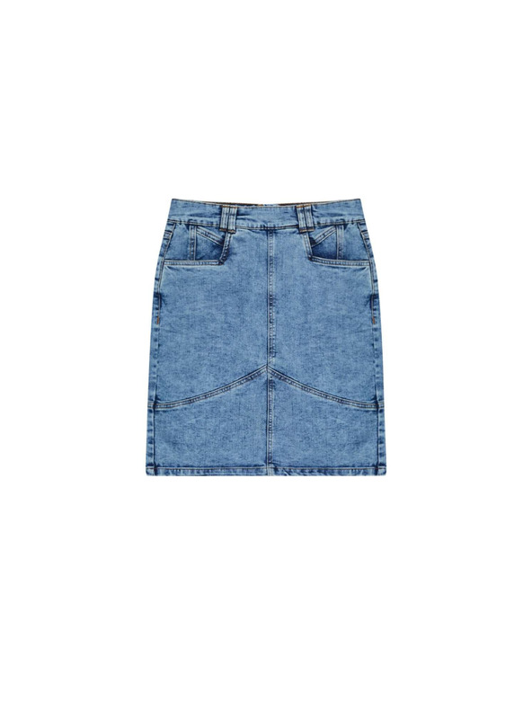 Moodo Blauer Damen Jeans-Rock Moodo