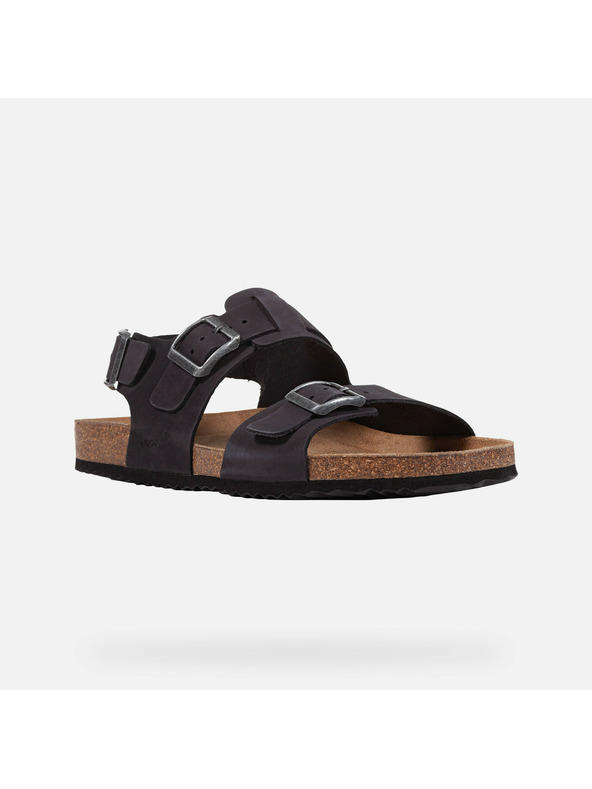 Geox Schwarze Herrensandalen Geox Ghita