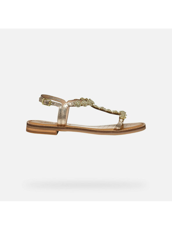 Geox Goldene Geox Maddalusiac Damensandalen