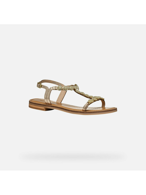 Geox Goldene Geox Maddalusiac Damensandalen