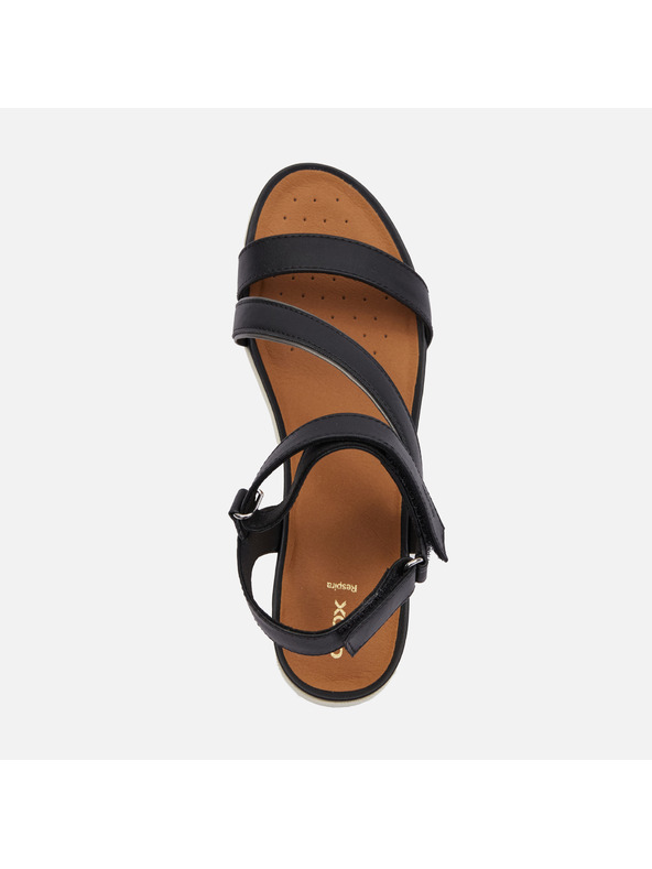 Geox Schwarze Geox Vega Damensandalen