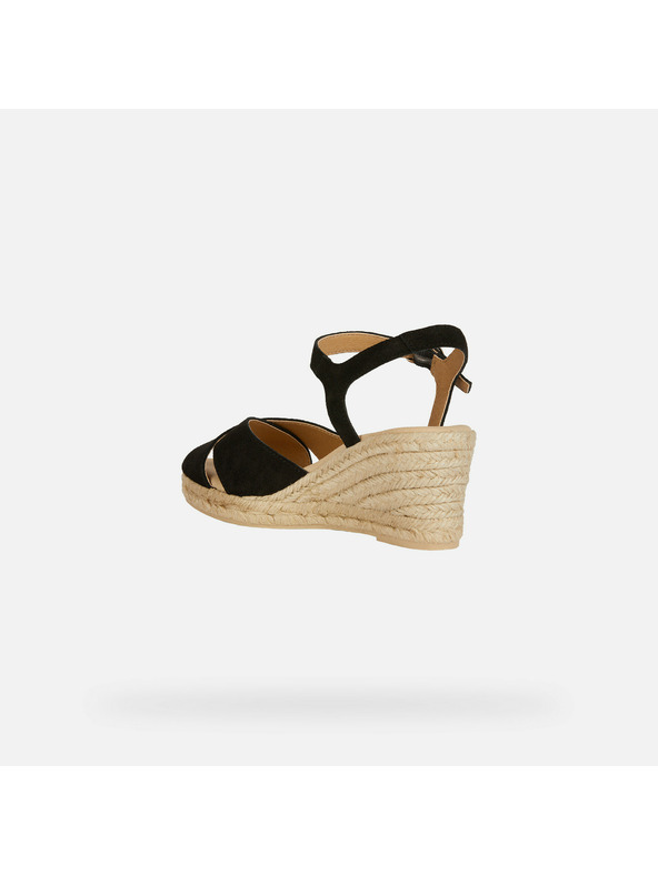 Geox Schwarze Geox Gelsa Low Damensandalen