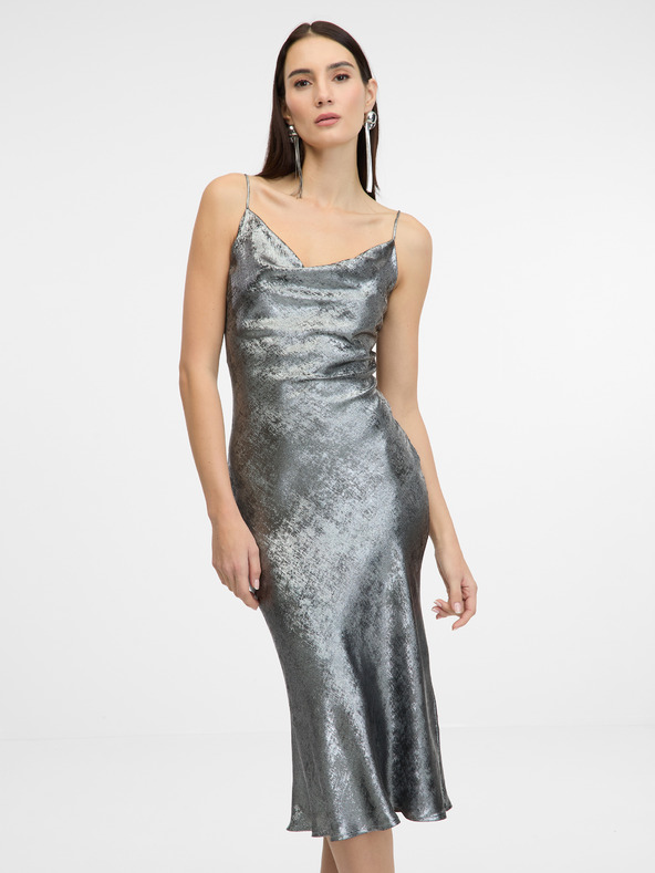 Orsay Silbernes Damenkleid mit Trägern ORSAY