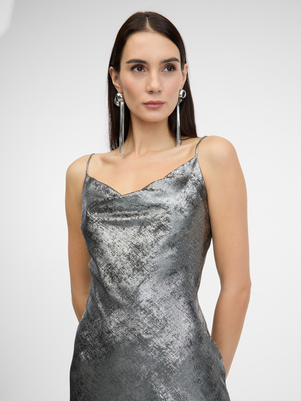 Orsay Silbernes Damenkleid mit Trägern ORSAY
