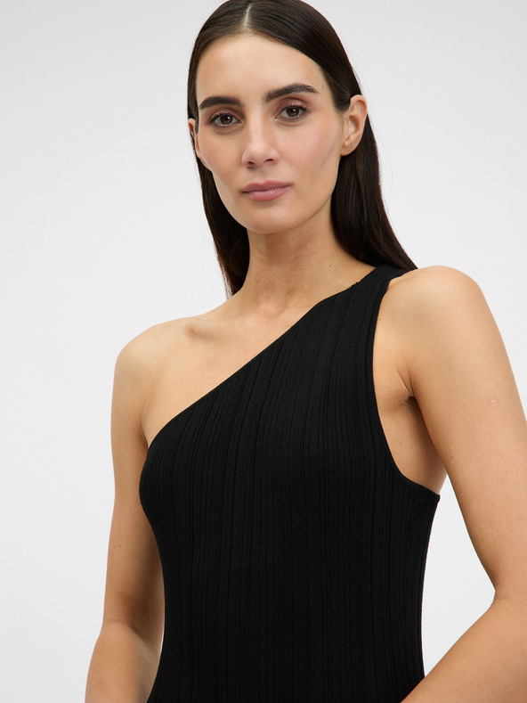 Orsay Schwarzes Damen Midikleid ORSAY