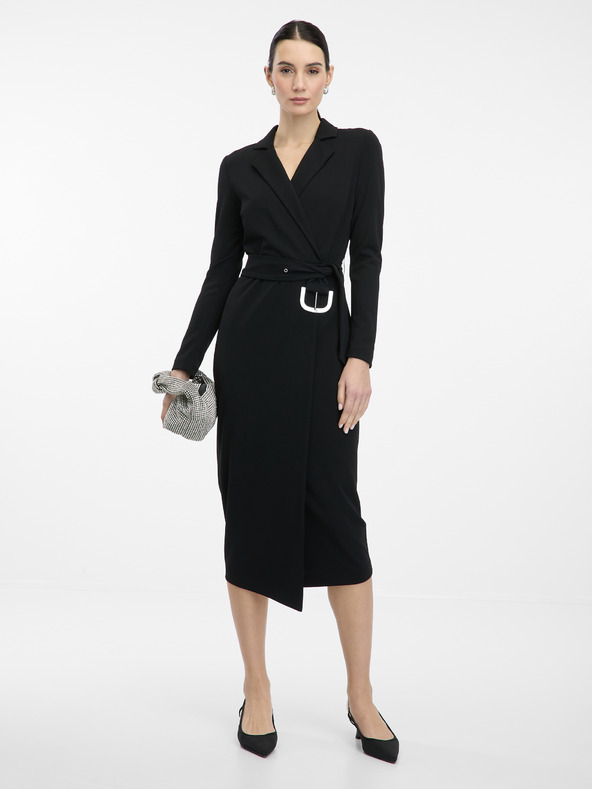 Orsay Schwarzes Damen Midikleid ORSAY