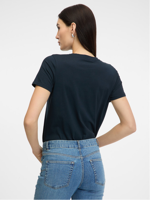 Orsay Dunkelblaues Damen-Kurzarmshirt ORSAY