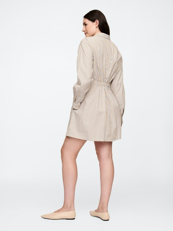 GAP Damen Popeline-Minikleid im Hemdblusenstil GAP