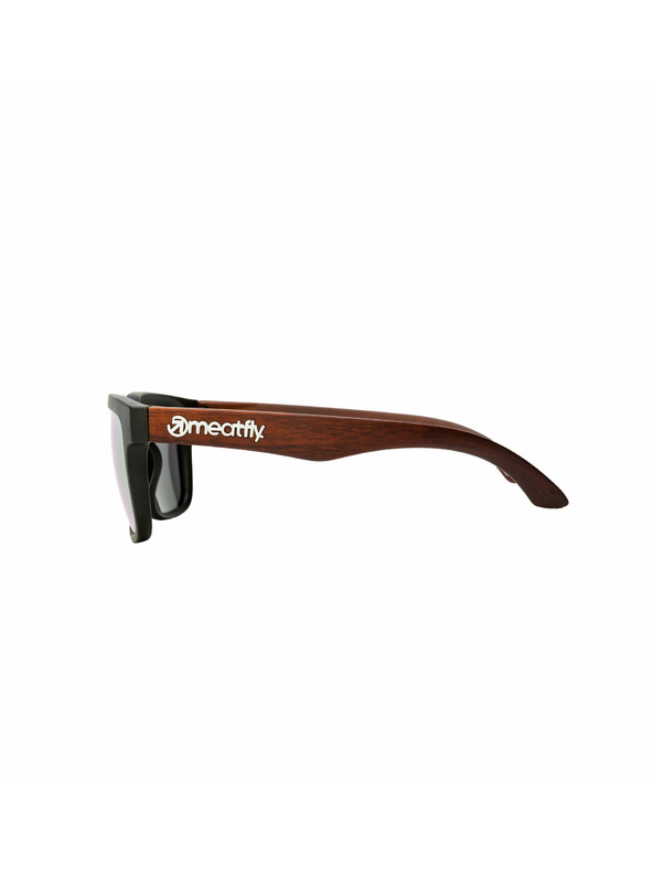 Meatfly Meatfly Sonnenbrille Memphis Black Dark Wood | Schwarz | Größe
