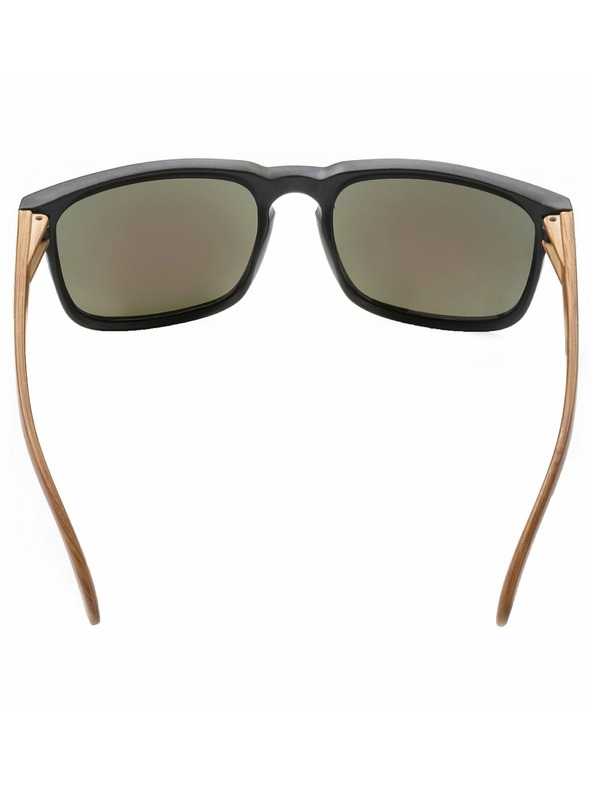Meatfly Meatfly Sonnenbrille Memphis Black / Wood | Orange | Größe