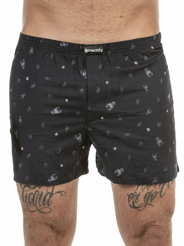 Meatfly Meatfly Herren Boxershorts Agostino Schwarz Sanchez Geschenkset | Schwarz | Größe