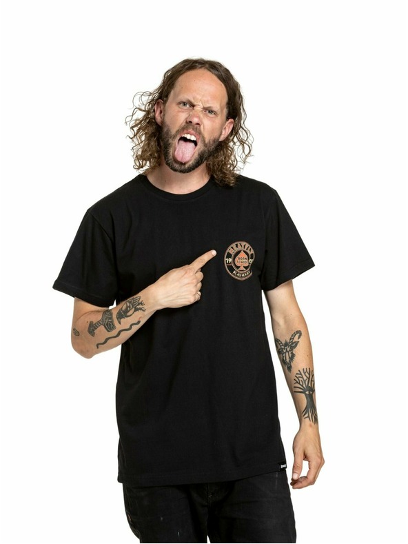 Meatfly Meatfly Herren T-Shirt Born To Ride Black | Schwarz | Größe