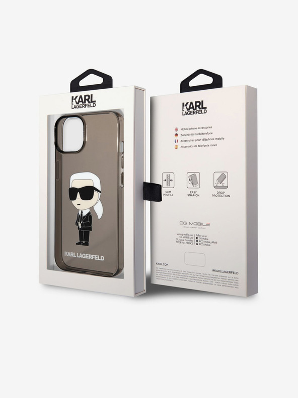 Karl Lagerfeld Karl Lagerfeld IML Ikonik NFT Rückseite Hülle für iPhone 14 Plus Black