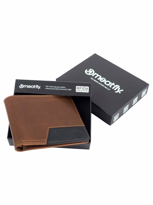 Meatfly Meatfly Leder-Geldbörse Zac Premium Brown | Braun | Größe
