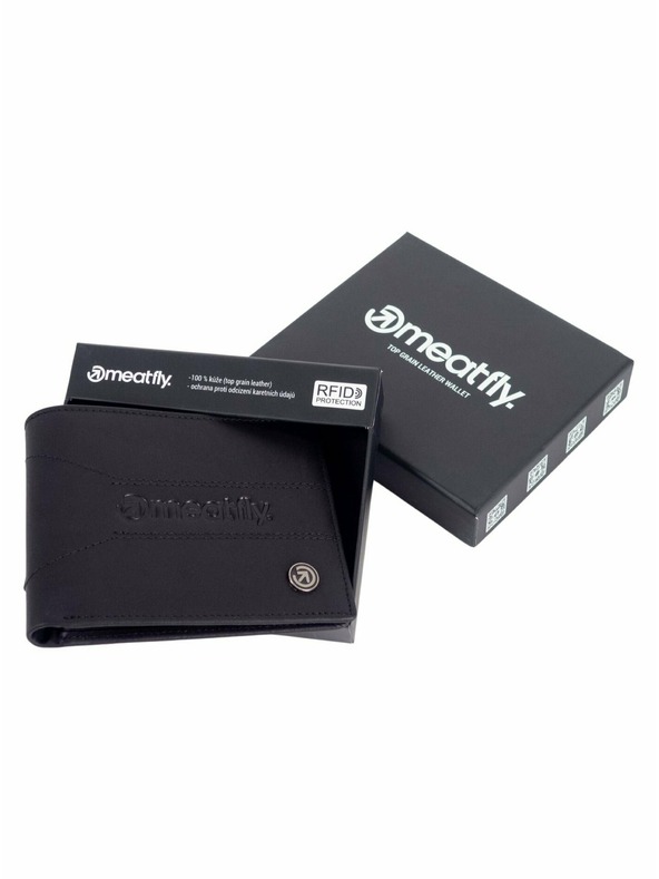 Meatfly Meatfly Leder-Geldbörse Zac Premium Black | Schwarz | Größe
